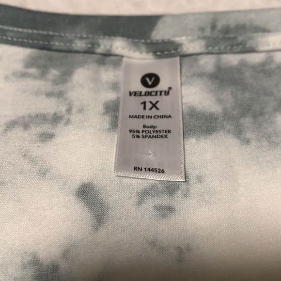 Velocity Women’s Tie-Dyed Very Soft Tee, NWOT’s, Size 1X - Picture 2 of 7